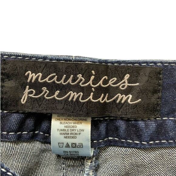 Maurices Premium Jeans Womens Size 7/8 Reg Rhinestones Thick Stitches Denim - Picture 10 of 11